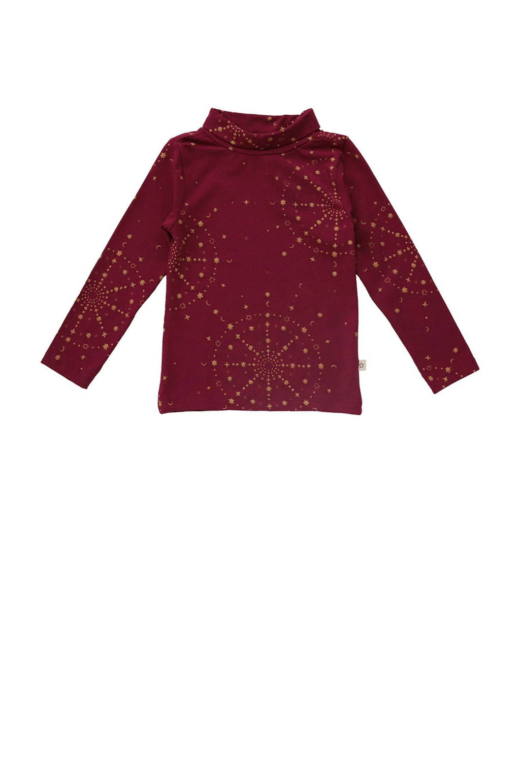 Your Wishes longsleeve met all over print bordeauxrood/goud