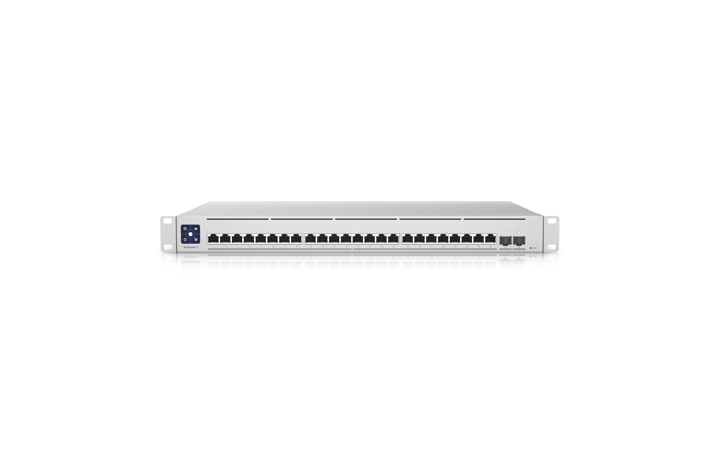 Switch Enterprise XG 26 Port<br>Layer 3 Switch mit 24 10GbE RJ45 Ports und 2x 25G SFP28 Ports.