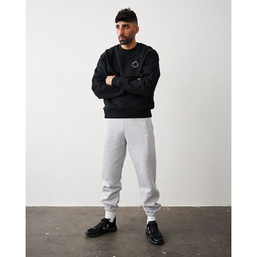 7 DAYS Active Organic Regular Crewneck Sweatshirt, Black, XL