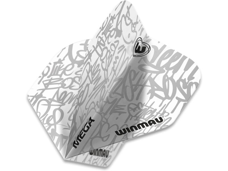 Winmau Dartflight, Weiss, 3 Stück Profi-Flights mit einem coolen Design