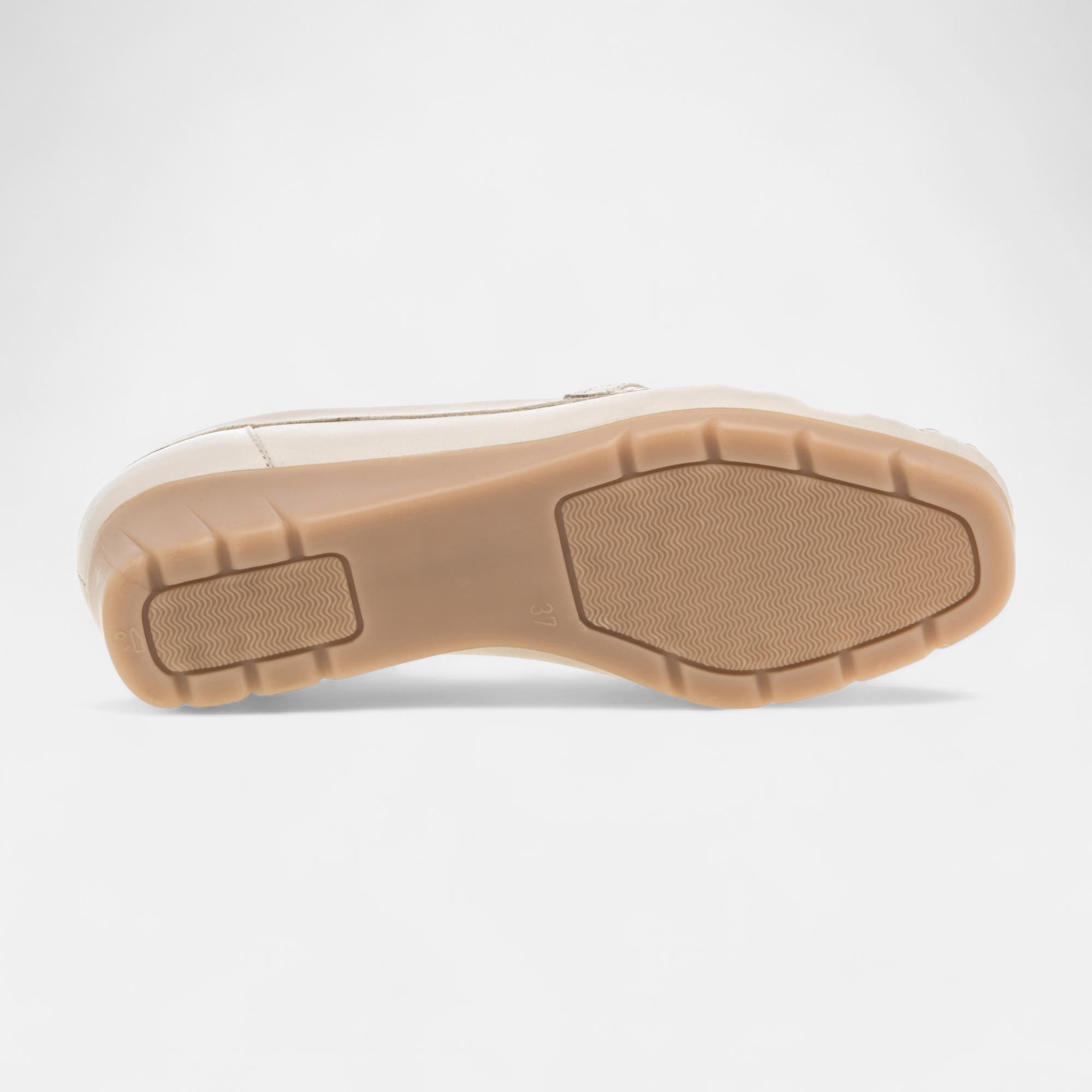 Mocassins pieds sensibles Femme en cuir beige