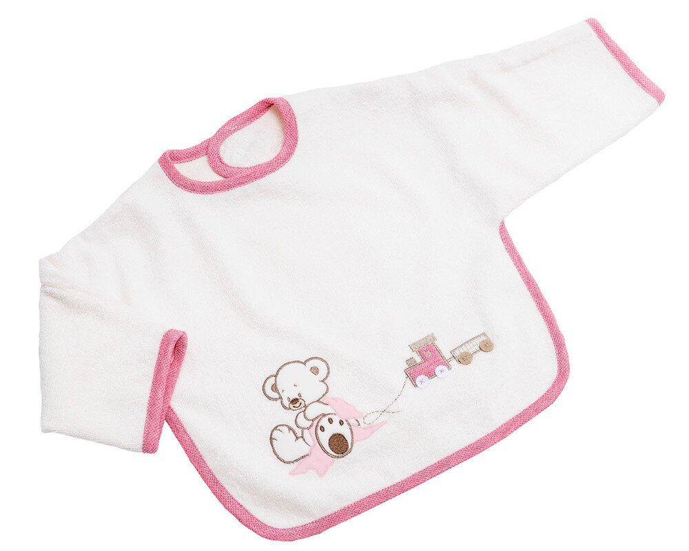 Be Be´s Collection Be Be's Collection 527-30 Ärmel Lätzchen mit Druckknopf Oskar rosa