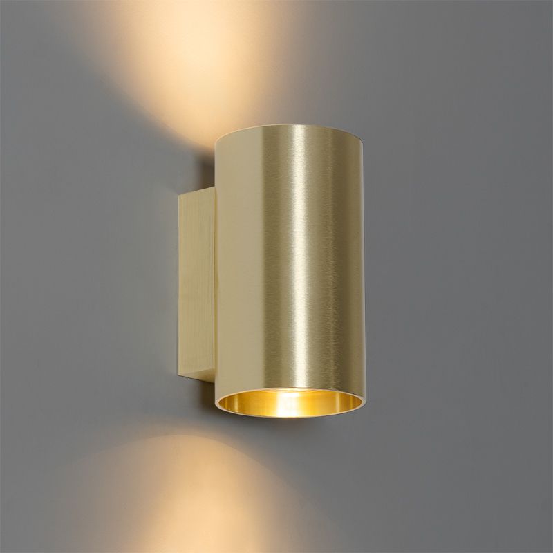 Moderne wandlamp goud rond 2-lichts - Sandy