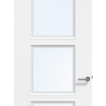 Arne & Bodil binnendeur ABD21 blank glas met matte rand - wit afgelakt