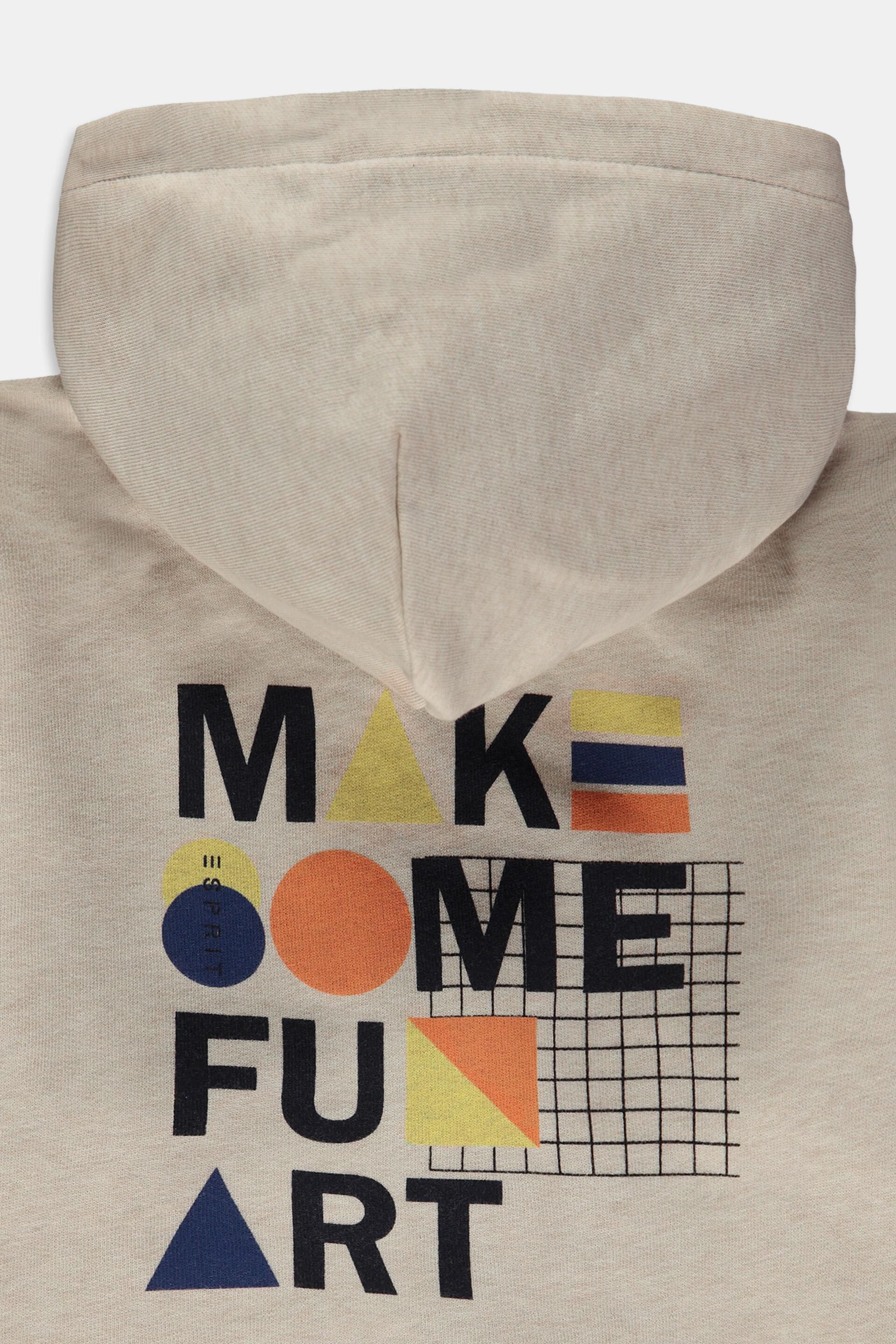 Sweat à capuche en coton zippé sur toute la longueur