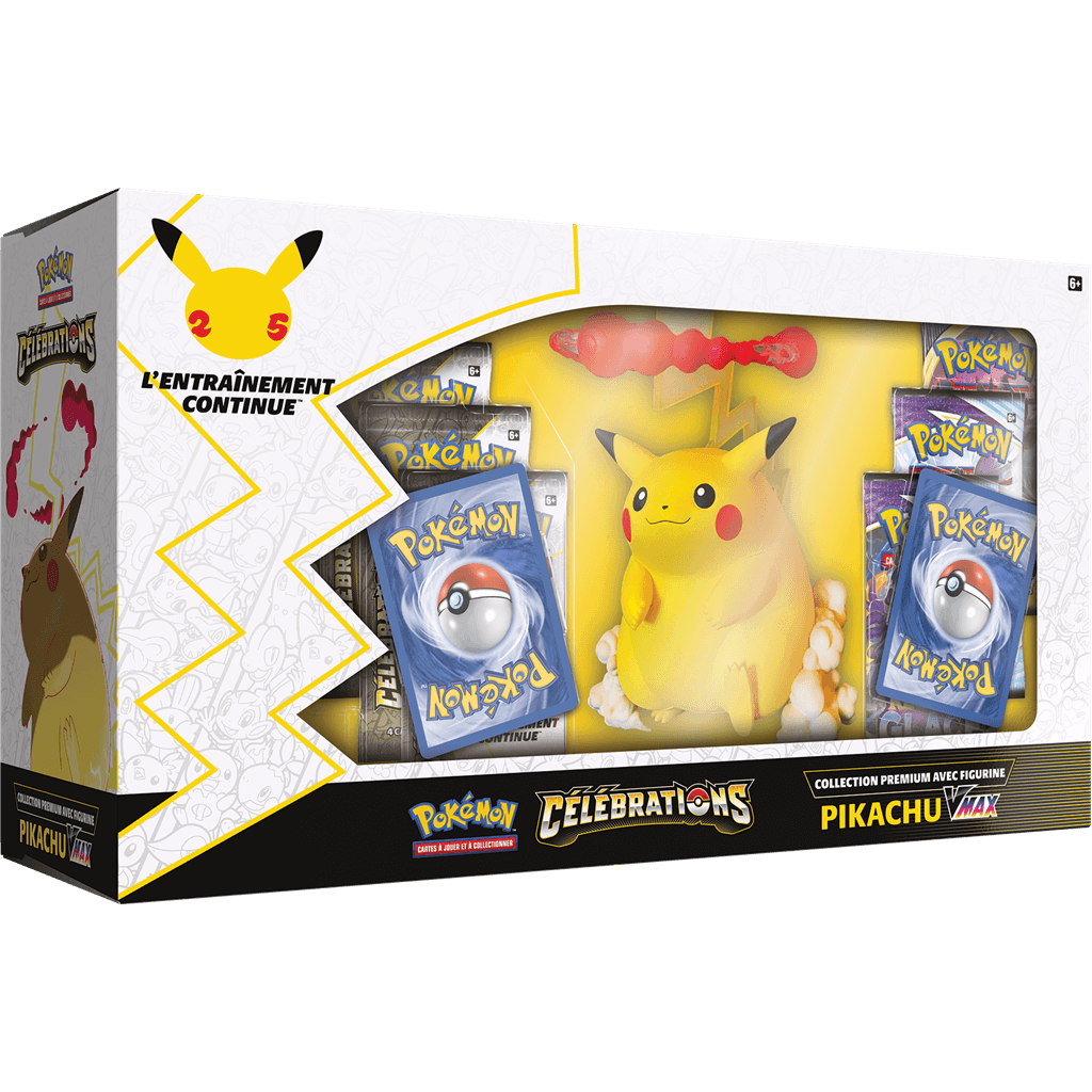 Pokemon 25 ans - Célébrations - Coffret Premium Figurine Pikachu VMAX