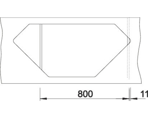 Blanco ZIA 9 E spoelbak, 930 x 510 mm, zacht wit, 527211