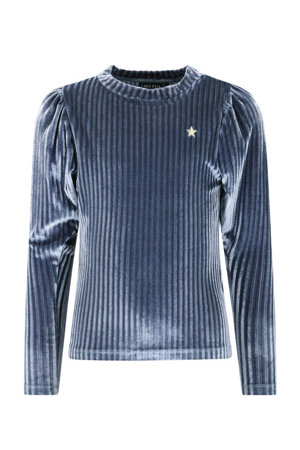 Like Flo fluwelen blousetop blauw