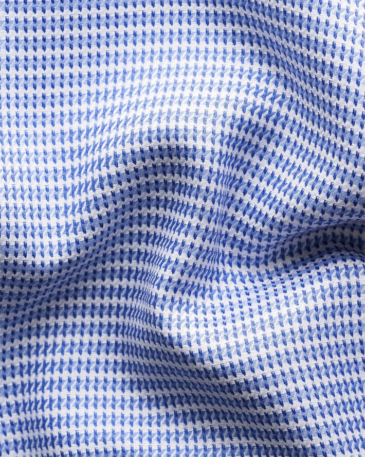 ETON Cont. Fit Blue Houndstooth Signature Twill Shirt Blå