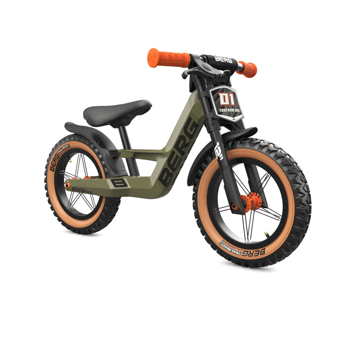Bergtoys Berg Laufrad Biky Trail mit Bremse - Grün