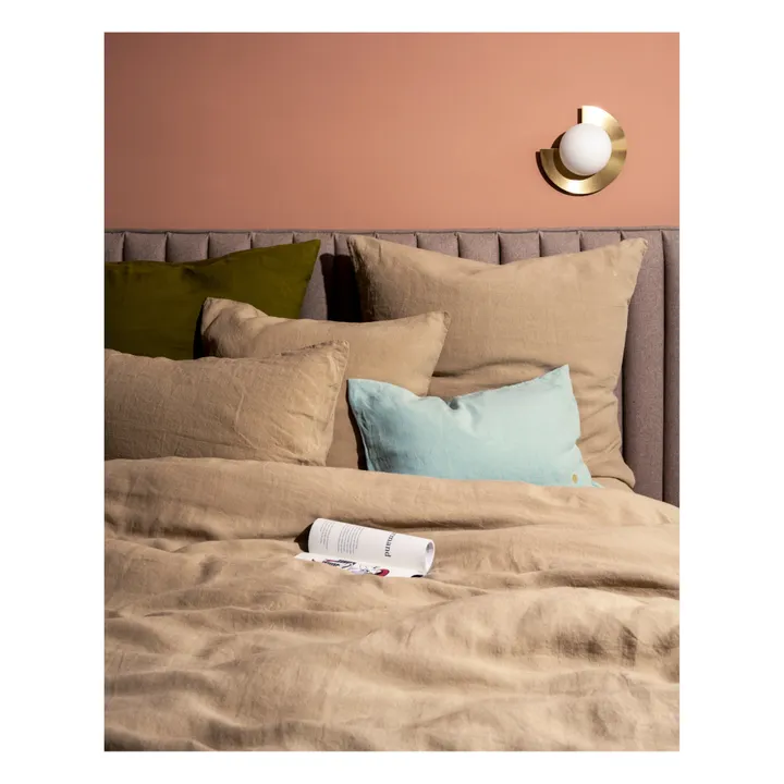 La cerise sur le gâteau Housse de couette Mona en chanvre | Beige
