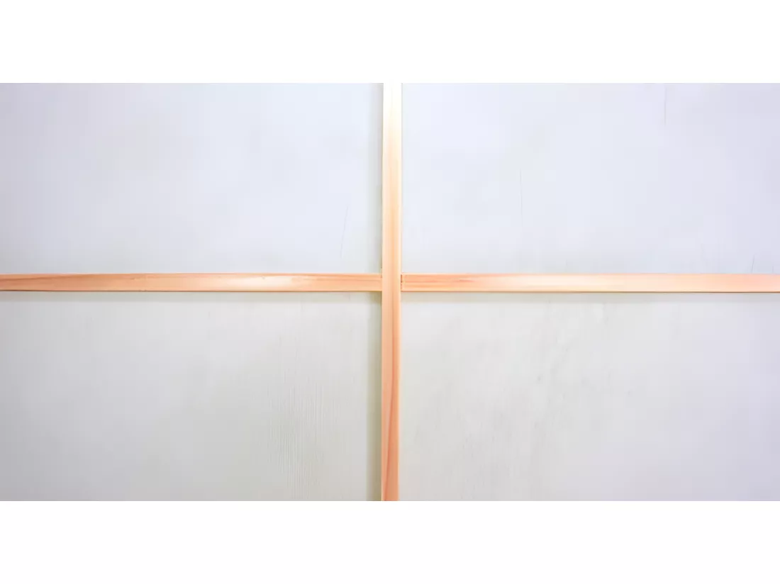 Paravent 4 panneaux pans bois marron 176 x 2.2 x 175 cm PAR06034