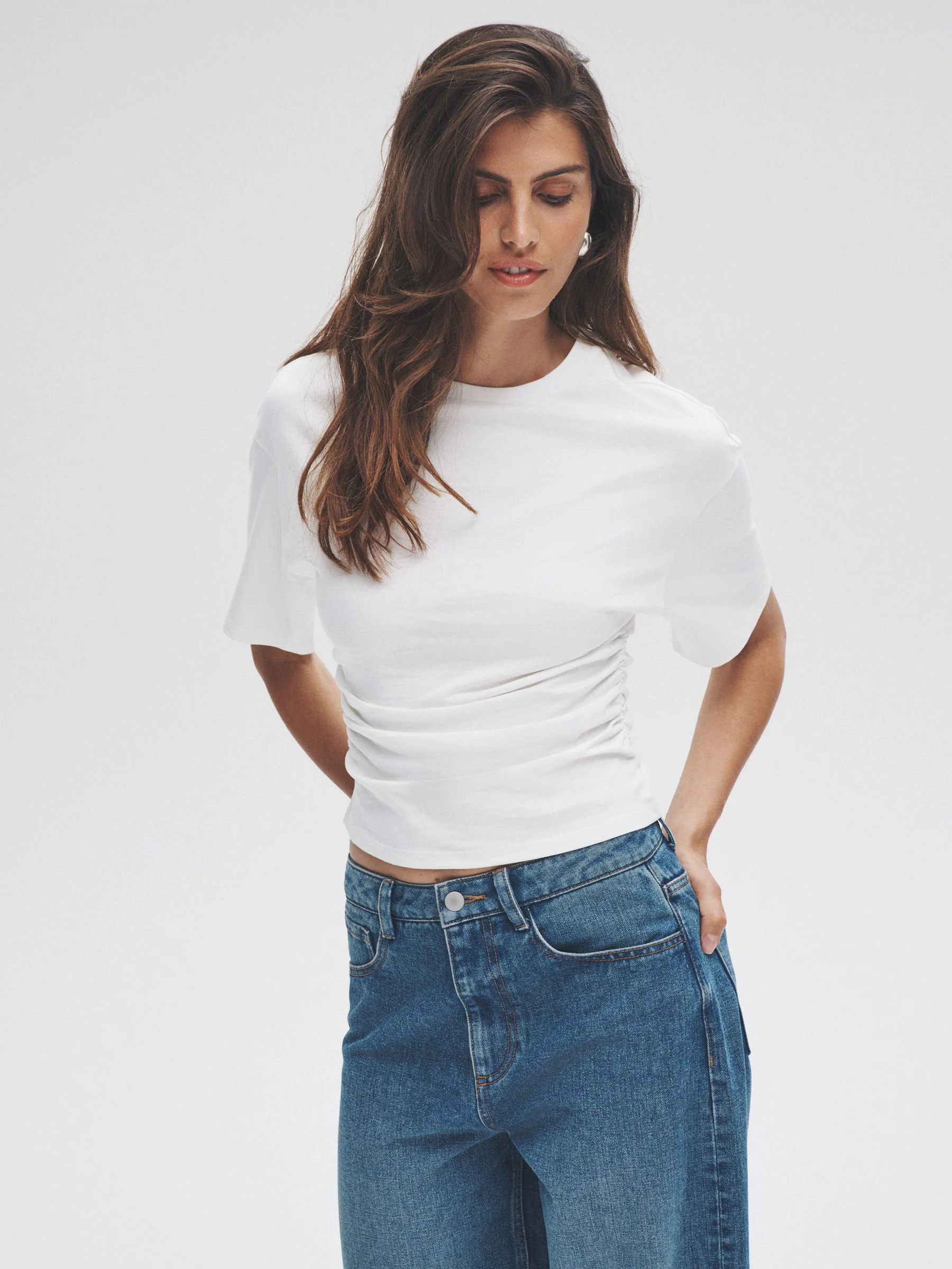 The Set 3 Pack Ruched Short Sleeve T-Shirts