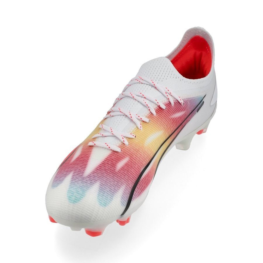 PUMA Ultra Ultimate FG/AG Breakthrough - Blanc/Noir/Fire Orchid