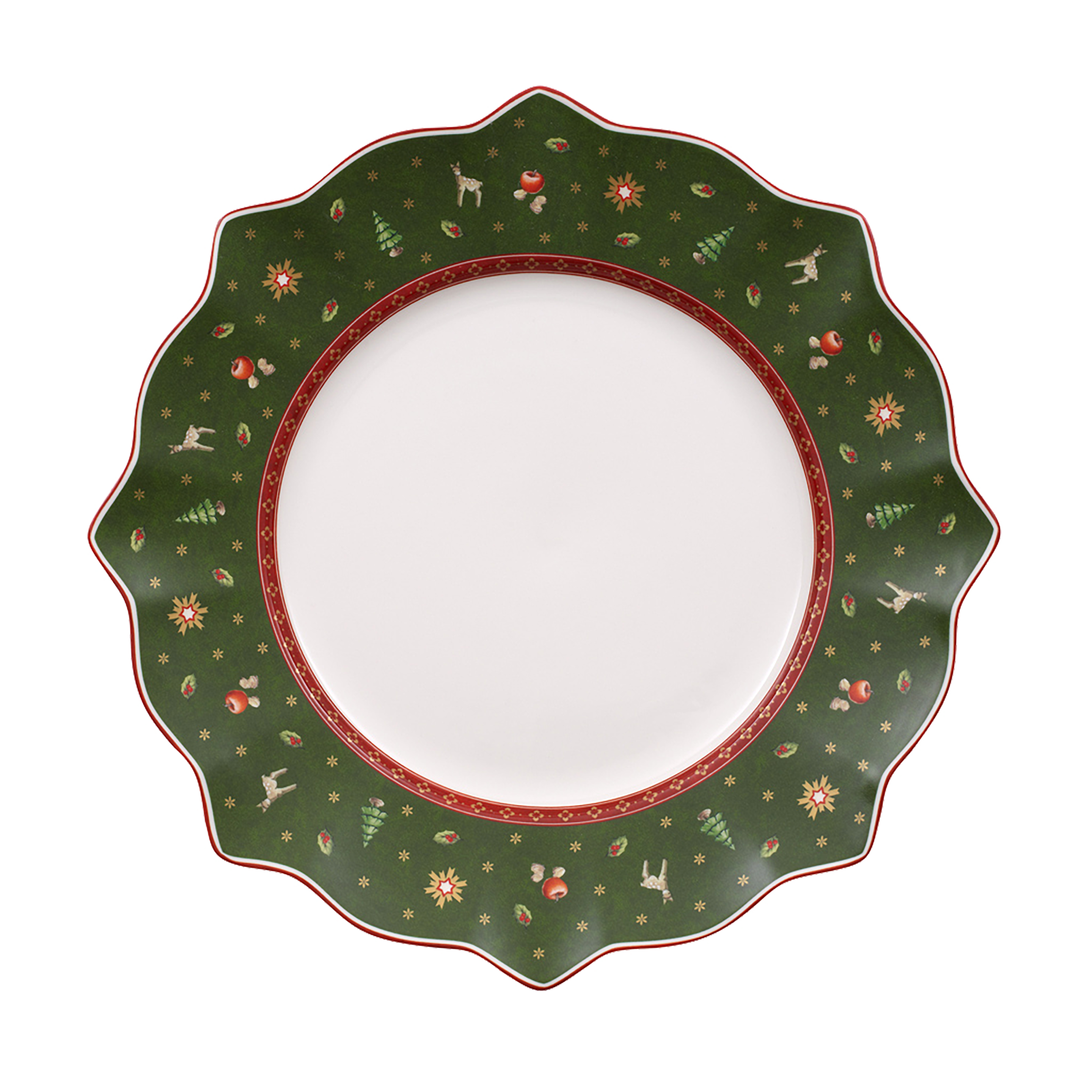 Toy's Delight Dinner plate Green, 11.2'', Premium Porcelain