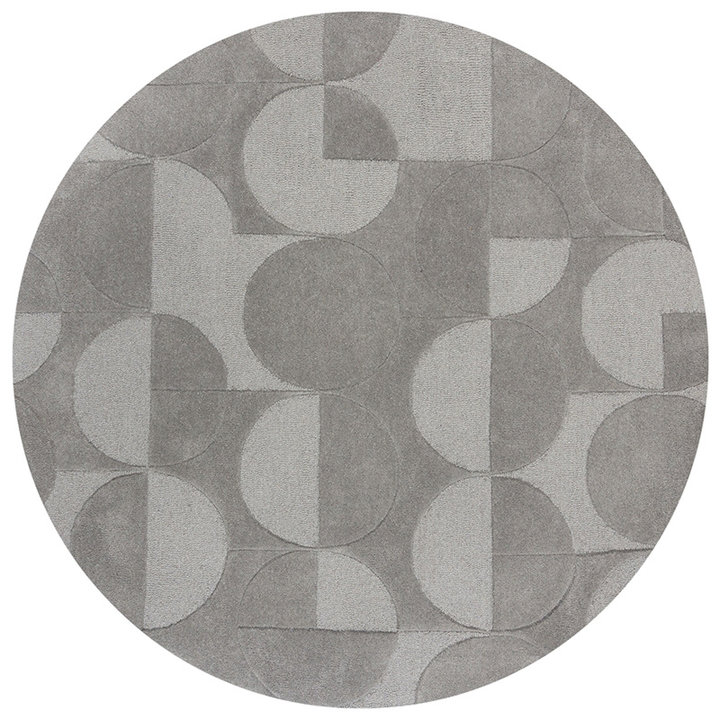 Rond modern vloerkleed - Mozo Gigi Grijs
