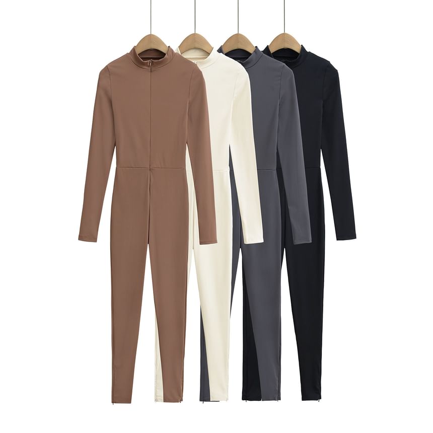 Asiris - Lange mouwen effen jumpsuit