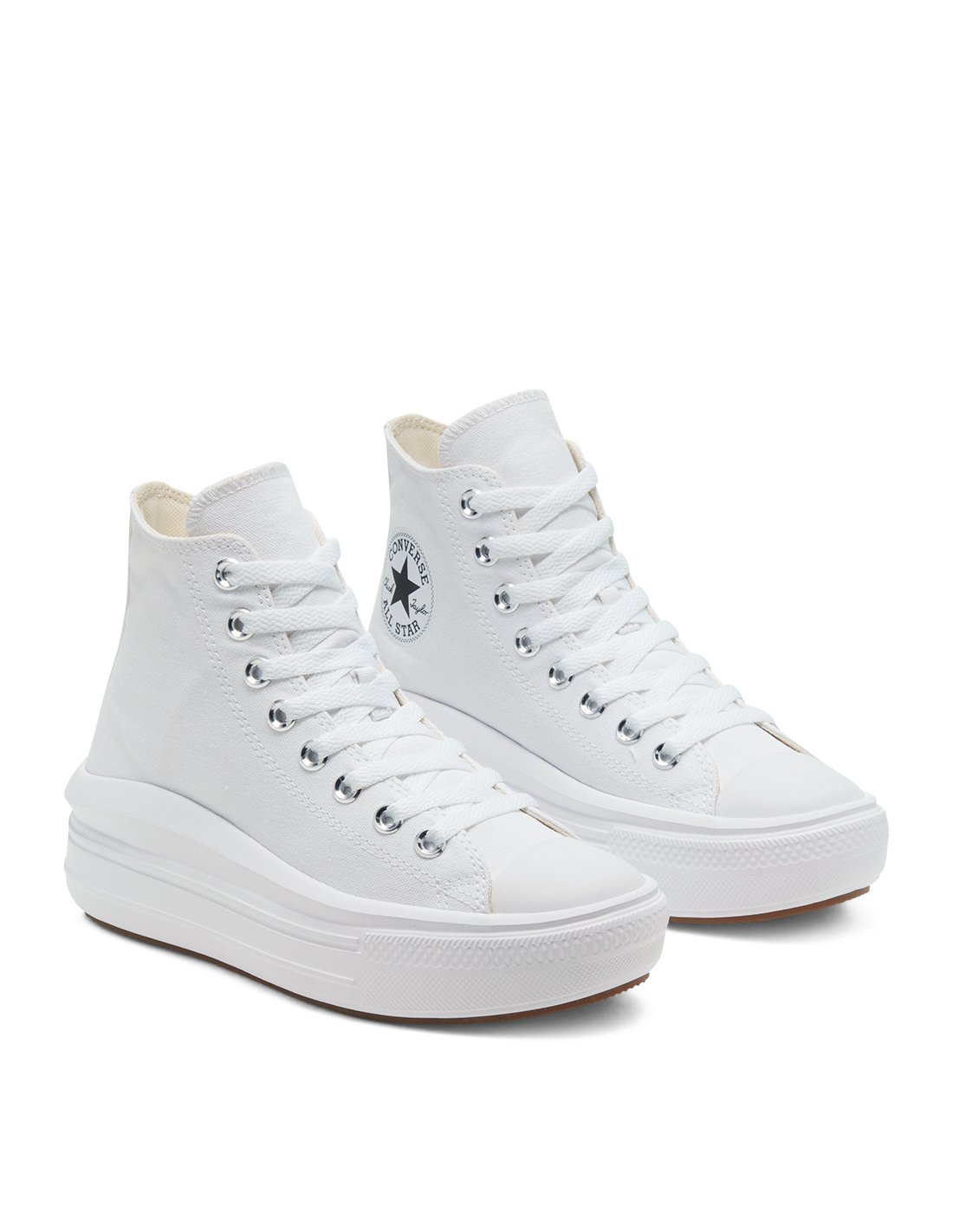 converse sneakers compensées montantes femme ctas move hi blanc