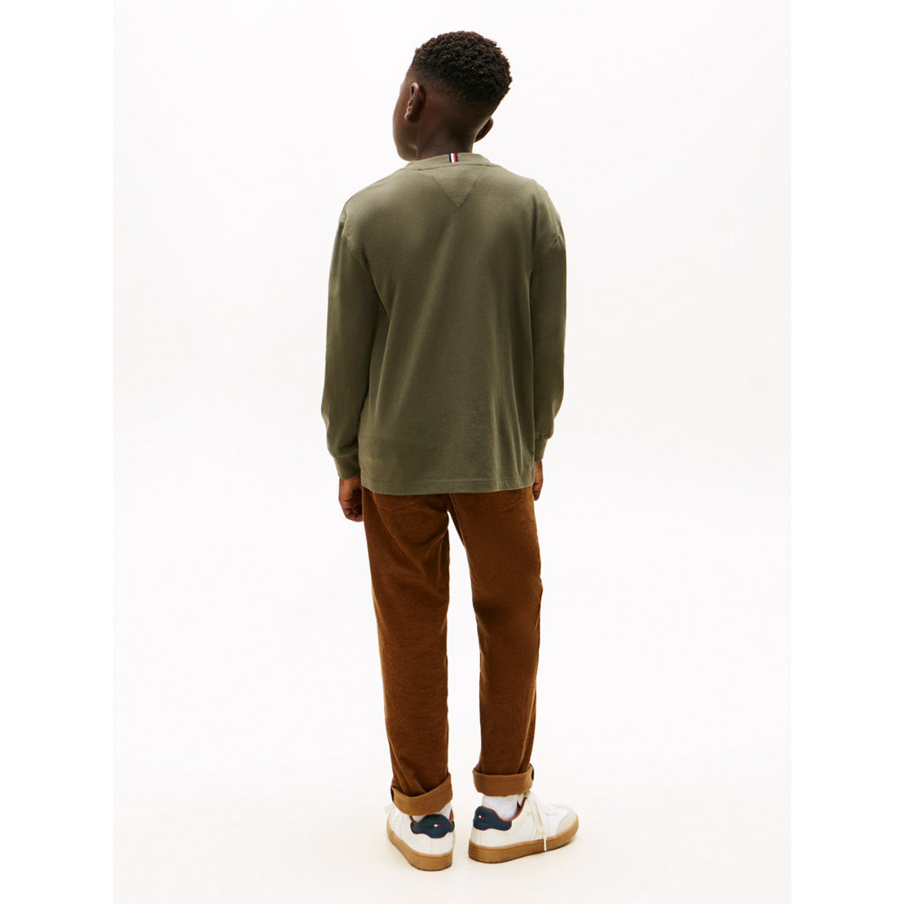 Køb Tommy Hilfiger Pewter Green Essential T-Shirt Ls