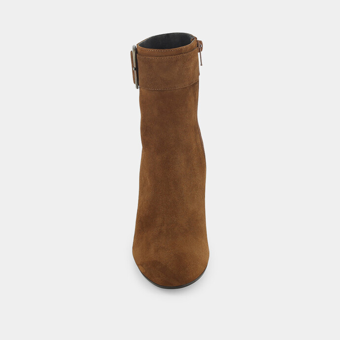Bottines à talons  en velours marron