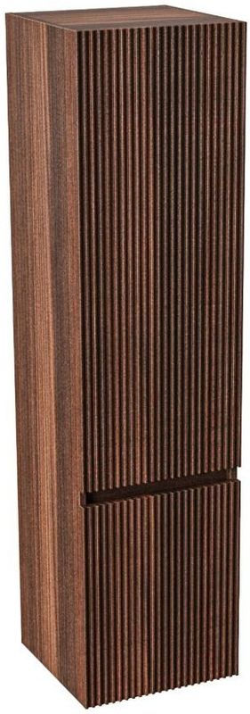 Sanigoods - Bertha - Kolomkast - Wengé - Ribbelfront - 35x35x135cm
