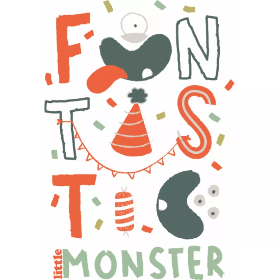 Liliput Langarmshirt Monster ecru