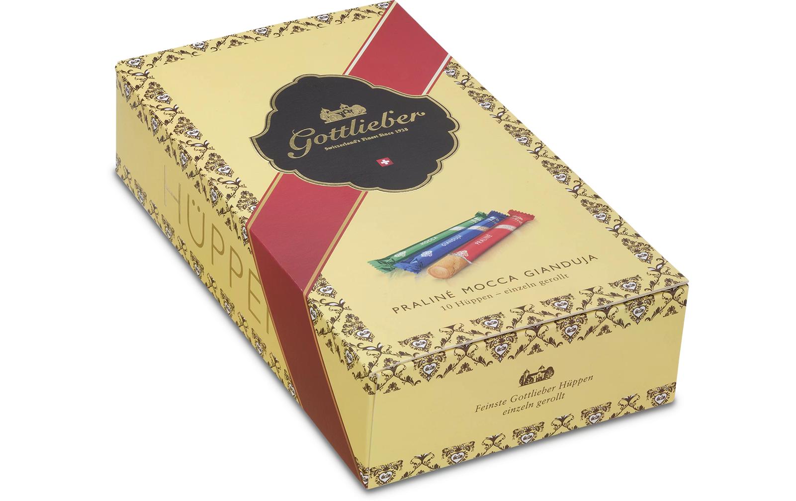 Gebäck Hüppen Tradition 150 gSchweizer Waffelspezialität mit Schokoladencrèmefüllung