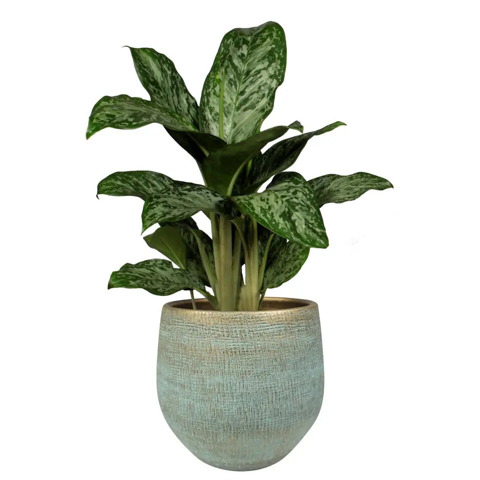 Steege Plantenpot - moderne look - blauw - 36 x 32 cm
