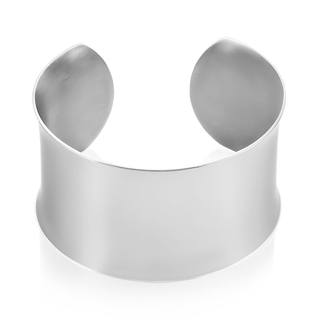 Bracelet Manchette Bento Acier Blanc