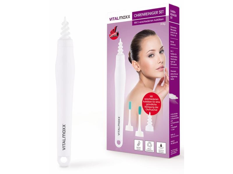 VITALmaxx Ohrenstäbchen Set 18-tlg. Form der Aufsätze verhindern ein zu weites Eindringen ins Ohr