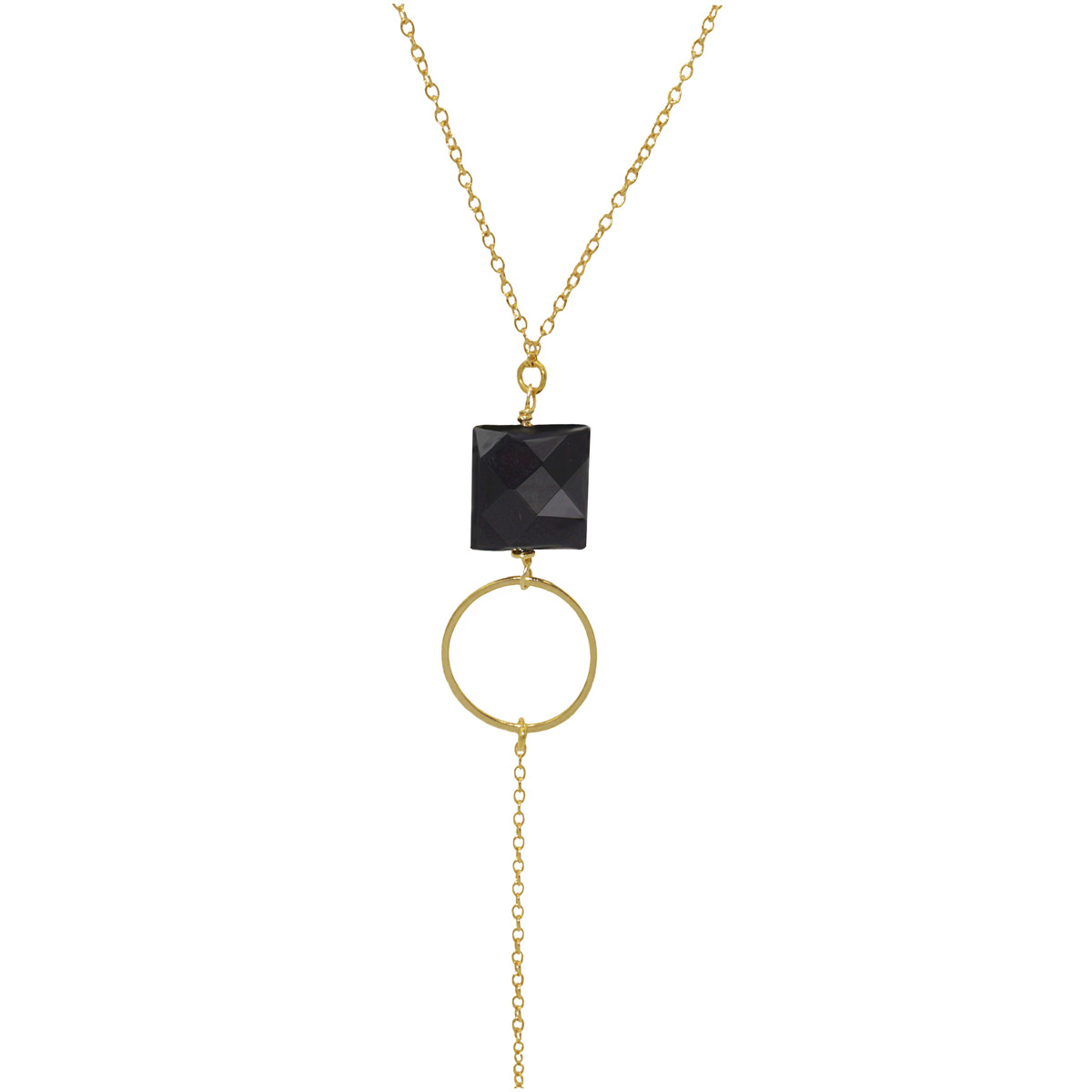 Sautoir Onyx - Plaqué or