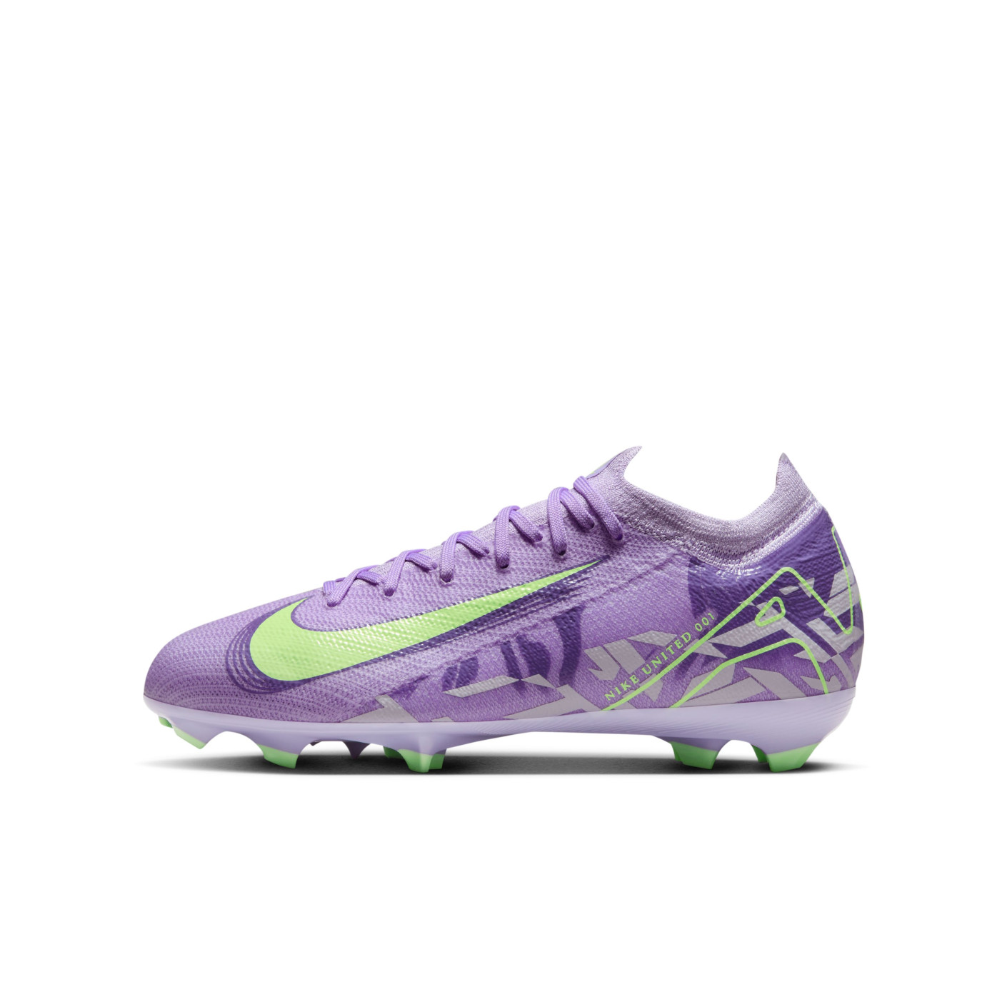 Nike Zoom Mercurial Vapor 16 Pro Gras Voetbalschoenen (FG) Kids Lichtpaars Lichtgeel