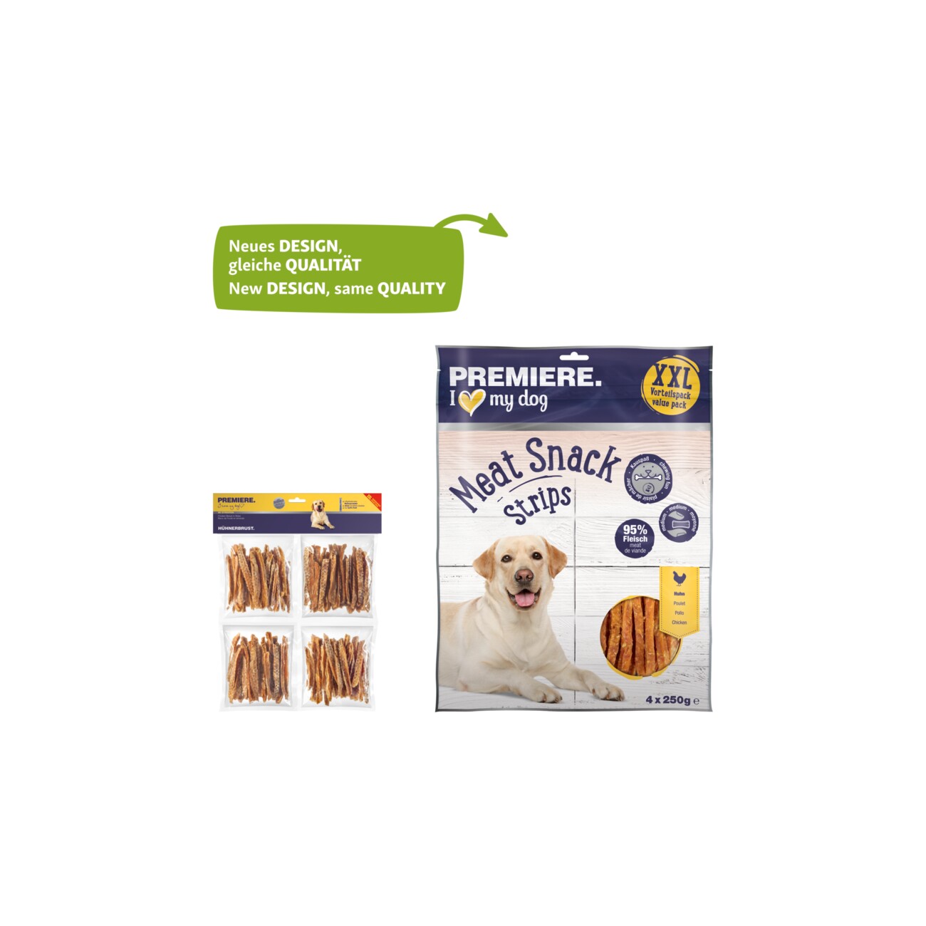 PREMIERE Hühnerbrust in Streifen XXL 4x250g Vorteilspack
