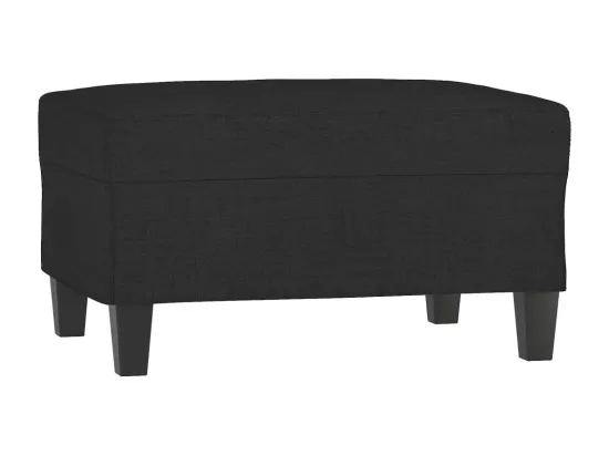 Ensemble de canapés 4 pcs avec coussins noir tissu