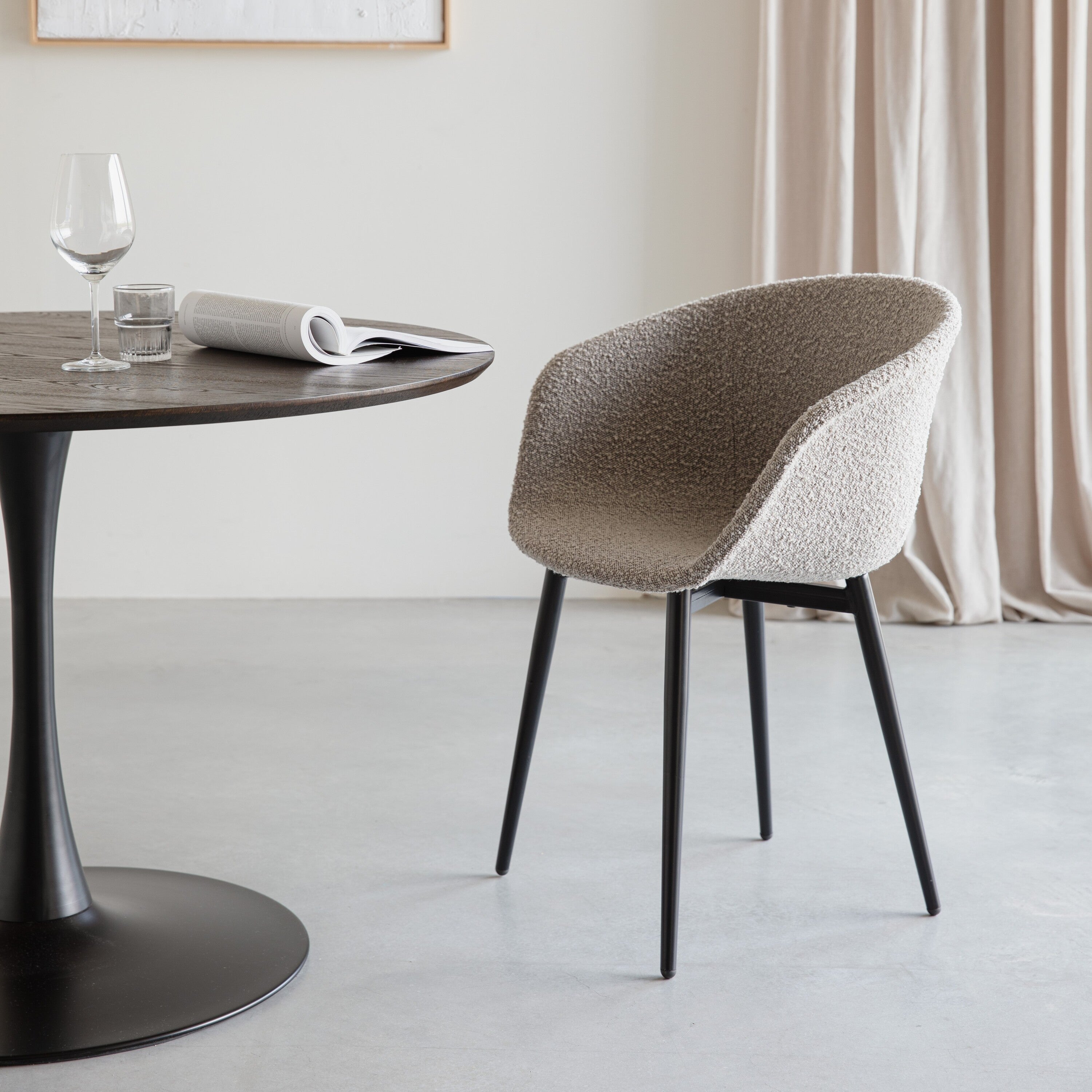by fonQ  Malta Eettafel - Ã 110 cm - Bruin
