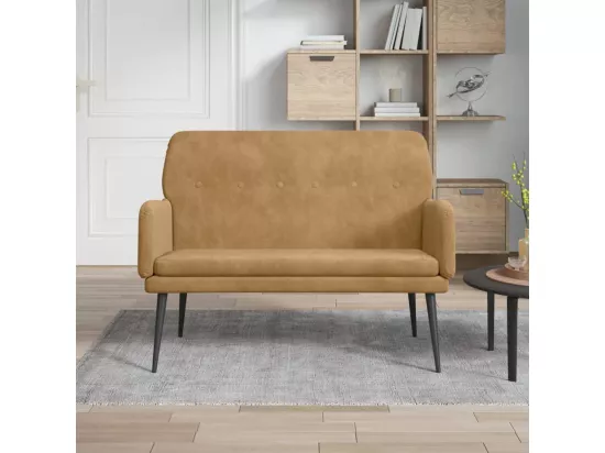 Banc Marron 108x79x79 cm Velours