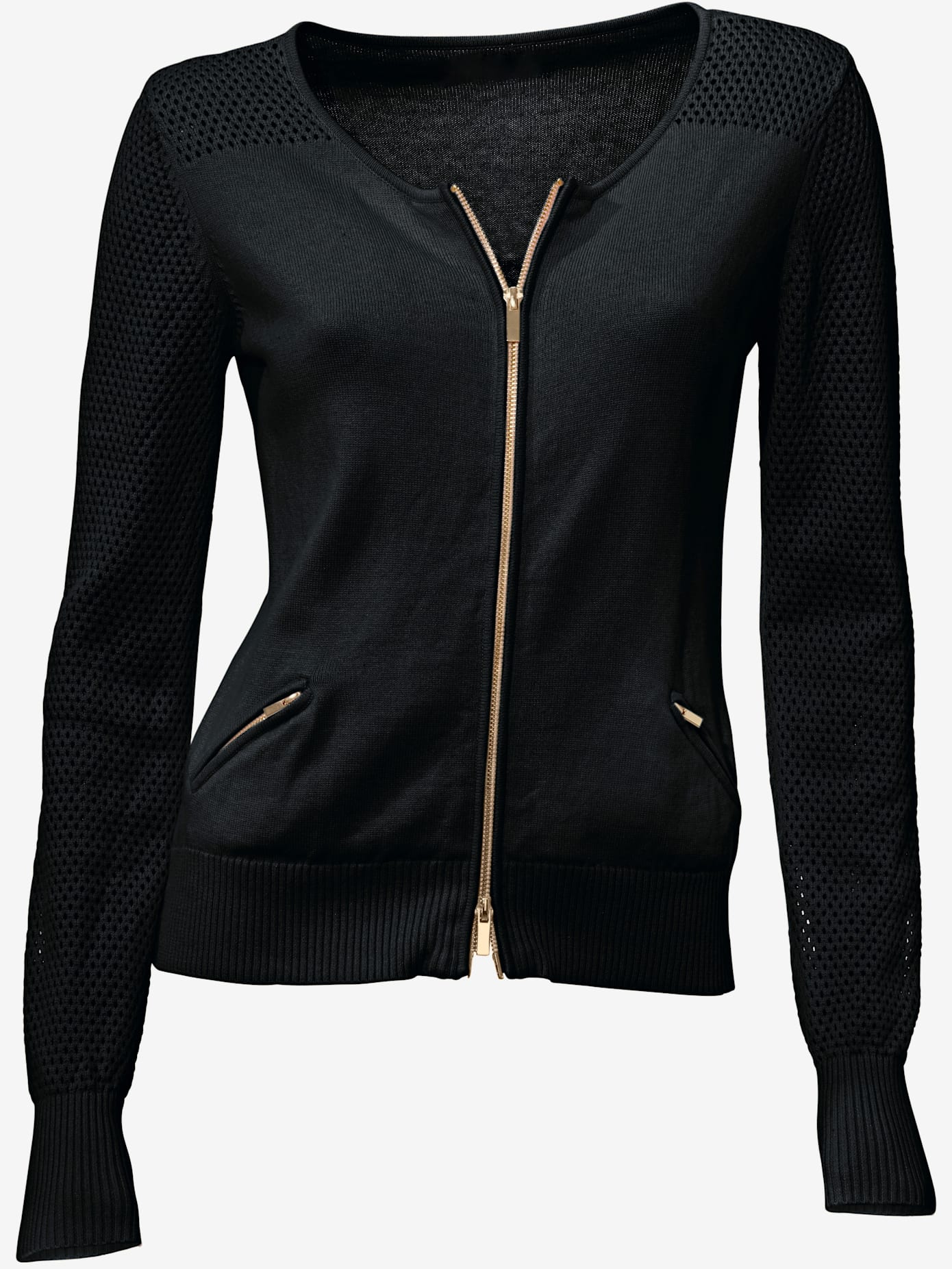 Cardigan motif tricot ajouré tendance