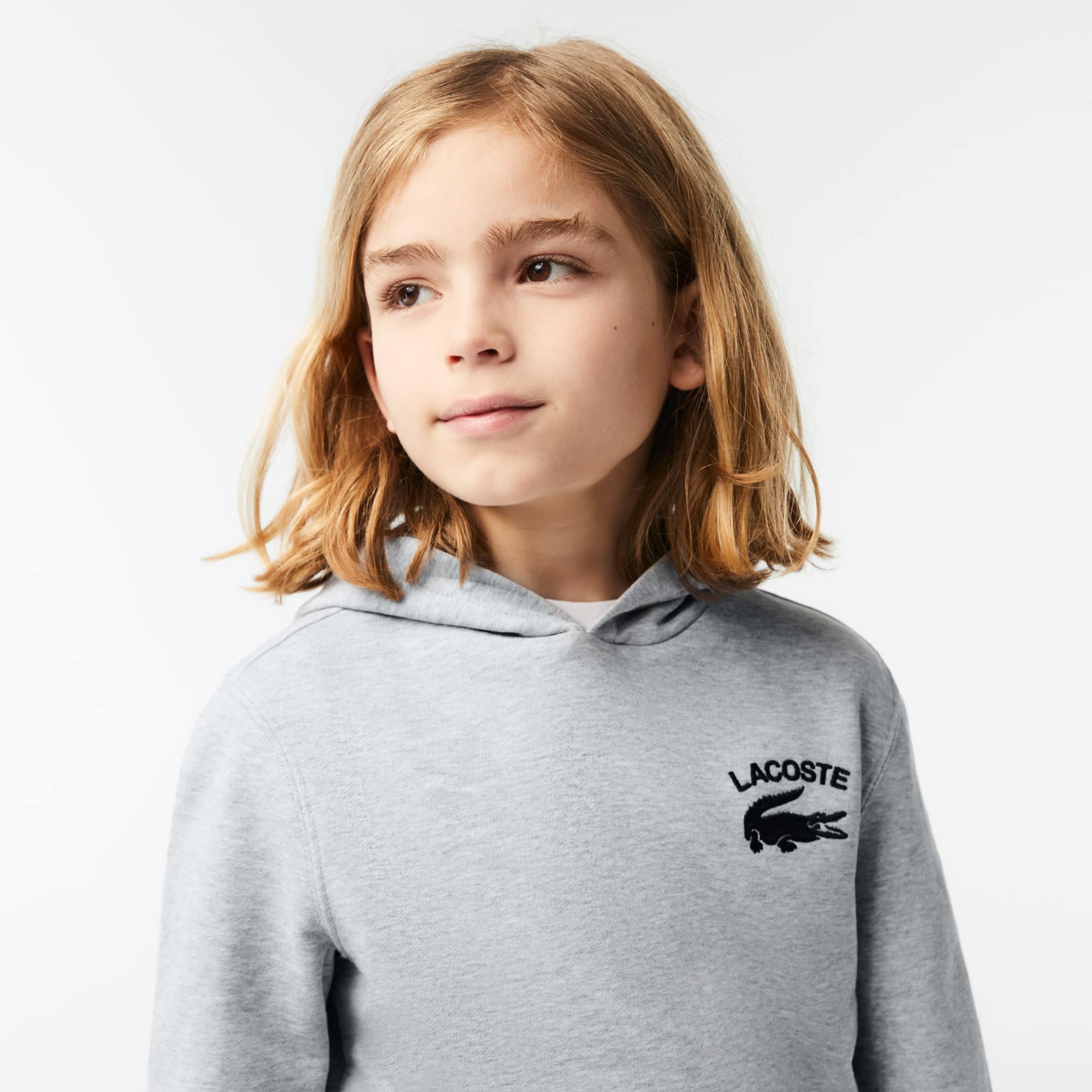 Sweatshirt à capuche garçon Lacoste avec imprimés Pullovers & Sweatshirts - Gris - Lacoste - Garçon