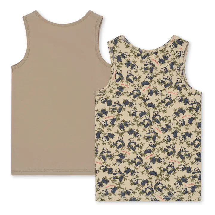 Konges Sløjd Lot 2 Débardeurs Basic Coton Bio | Camel