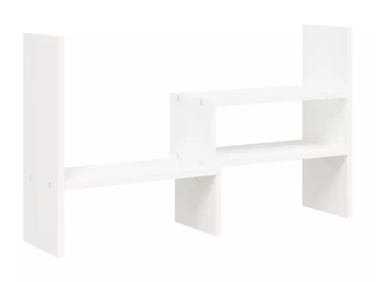 Support pour moniteur Blanc (39-72)x17x43 cm Bois de pin solide