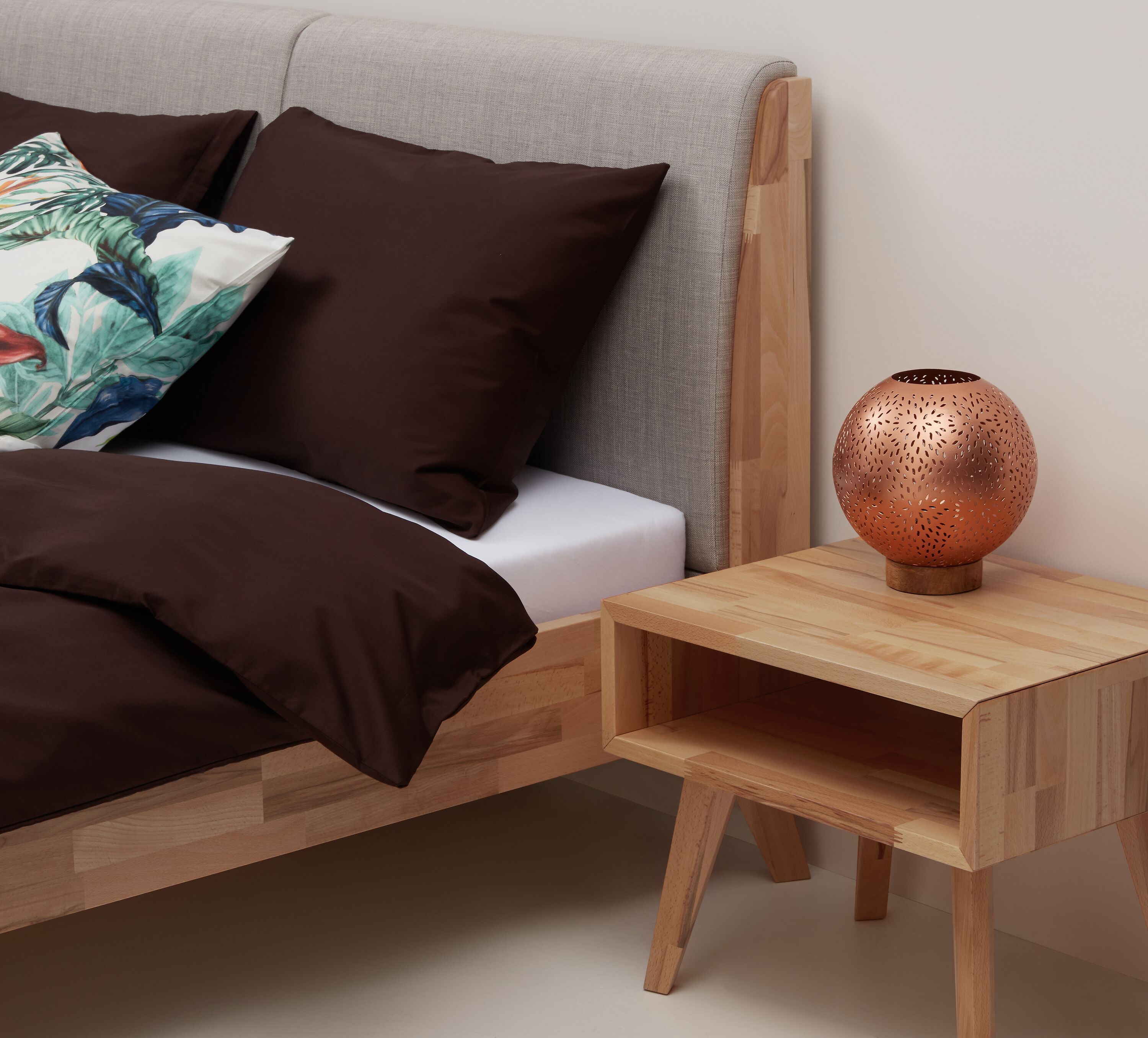 HASENA JACA Nachttisch - Kernbuche / B: 50.0 cm x T: 41.0 cm x H: 42.0 cm