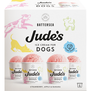 Jude's Ice Cream For Dogs 4x90ML