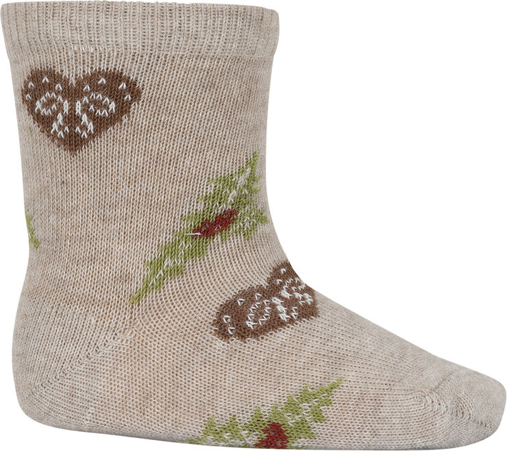 mpKids Christmas socks Beige melange