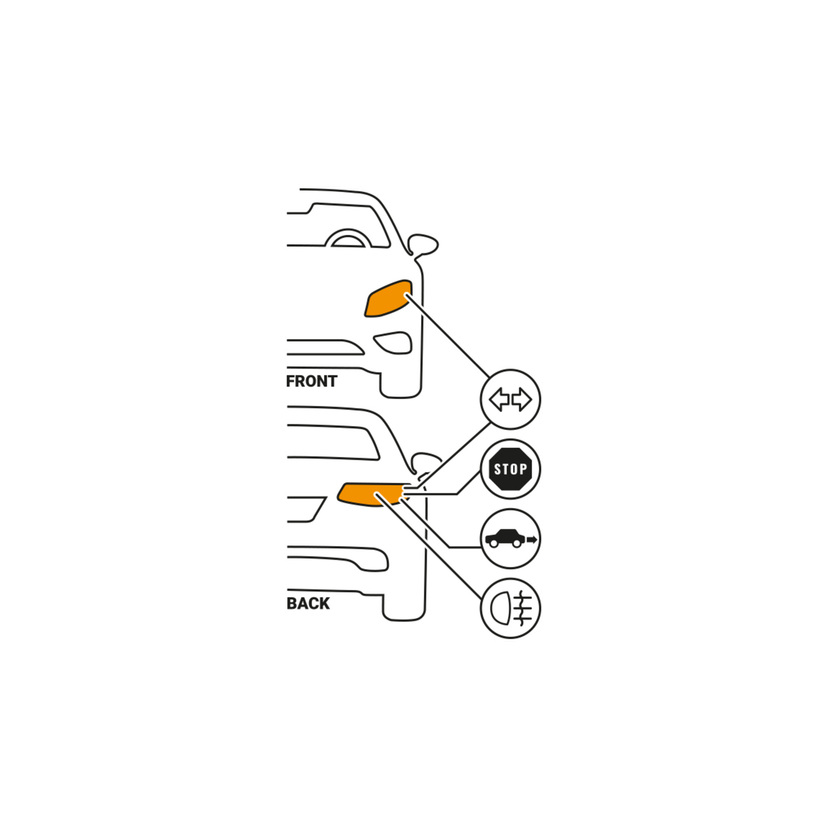 Bilpære 2-pk Ba15s 21 W