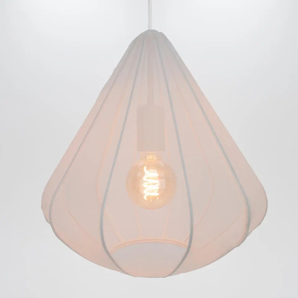 EGLO Dolwen Hanglamp - E27 - Ø 33,5 cm - Wit - Textiel
