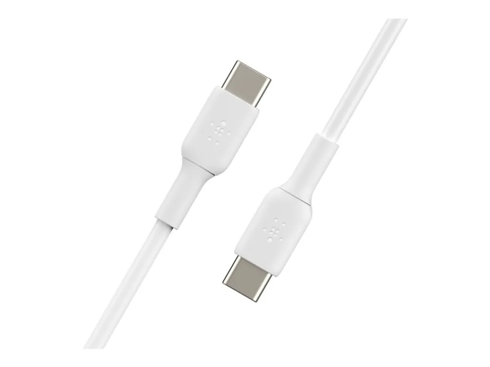 Belkin BoostCharge - USB-kabel - 24 pin USB-C (han) til 24 pin USB-C (han) - 2 m - hvid