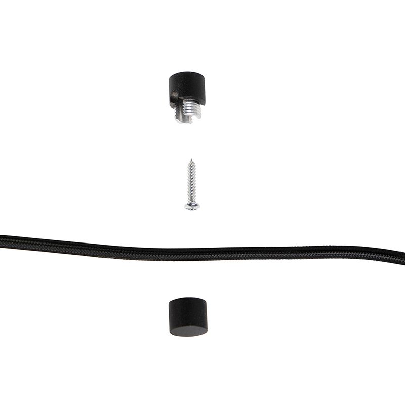 Design hanglamp zwart met stekker - Cavalux