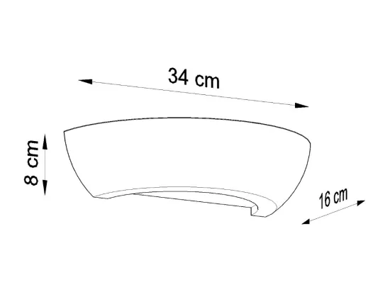 Sollux Applique murale à 1 ampoule en céramique blanche, E27