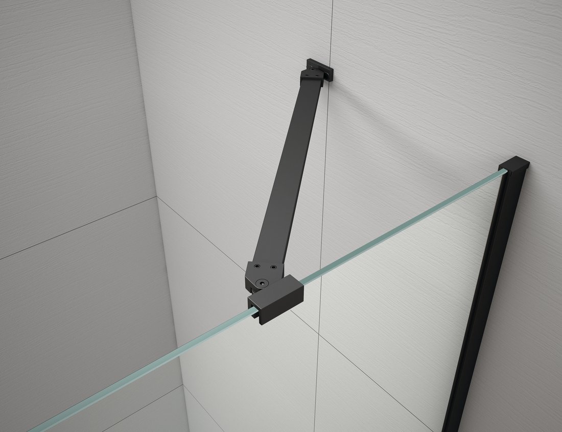Gelco Trinity kwartronde douchecabine 90x90cm links helder glas zwart mat