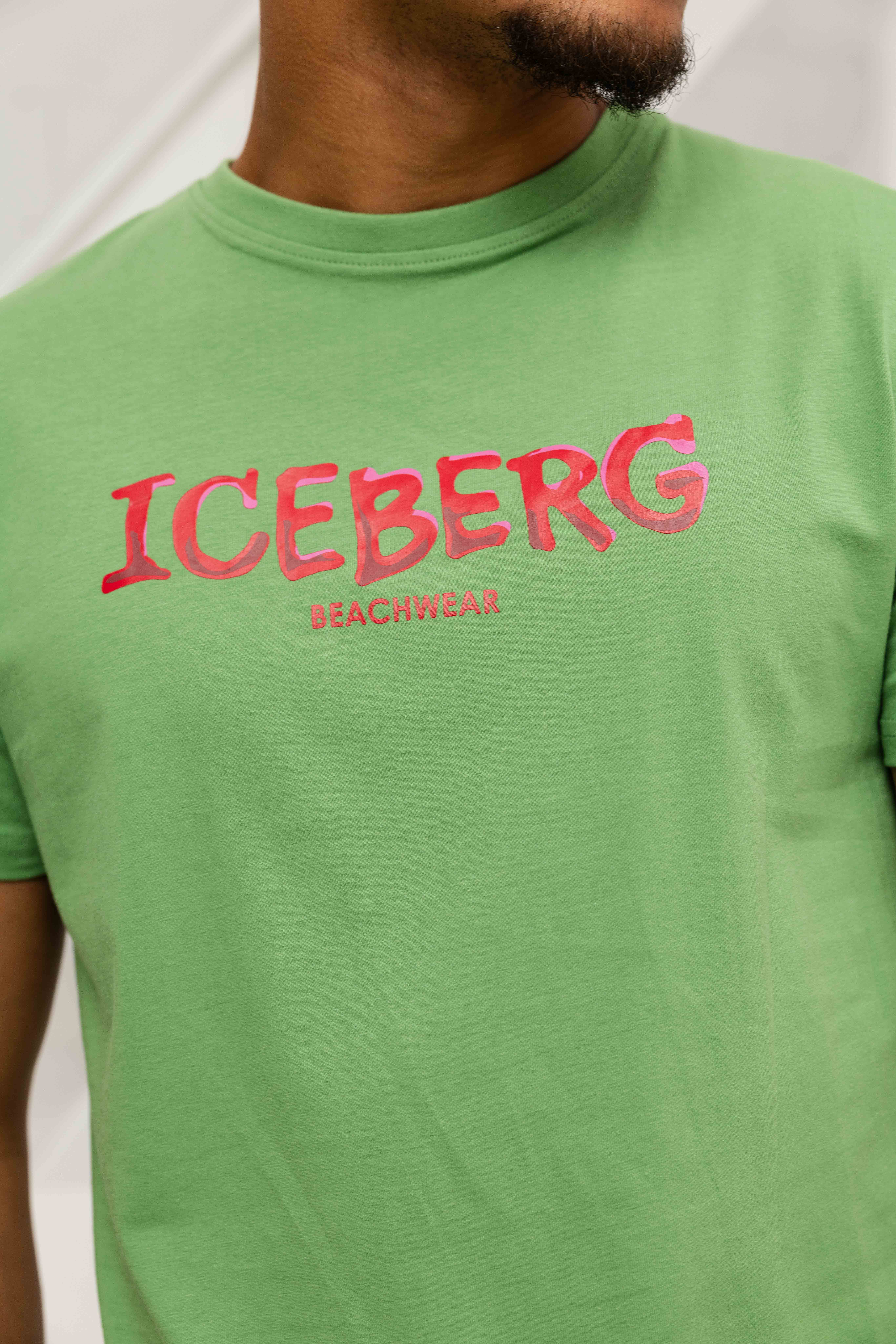 Iceberg Vertical T-Shirt Heren Groen